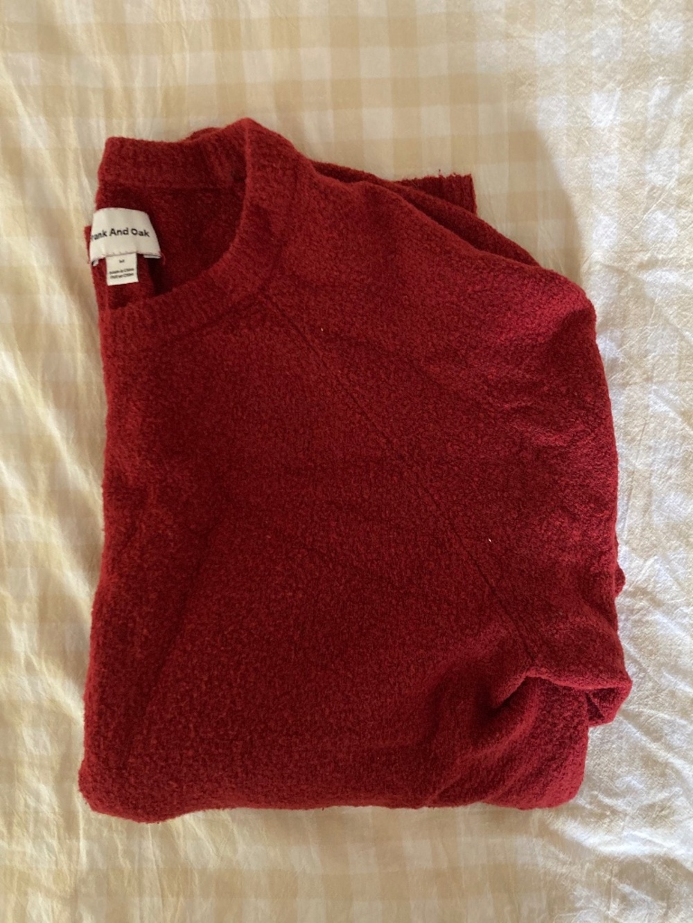 Frank And Oak unisex red sweater